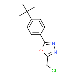 ChemSpider 2D Image | 2-(Chloromethyl)-5-[4-(1,1-dimethylethyl)phenyl]-1,3,4-oxadiazole | C13H15ClN2O