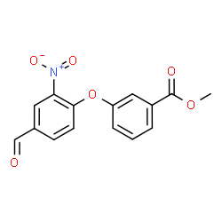 ChemSpider 2D Image | Methyl 3-(4-formyl-2-nitrophenoxy)benzoate | C15H11NO6