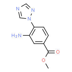 ChemSpider 2D Image | Methyl 3-amino-4-(1H-1,2,4-triazol-1-yl)benzoate | C10H10N4O2
