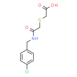 ChemSpider 2D Image | ({2-[(4-Chlorobenzyl)amino]-2-oxoethyl}sulfanyl)acetic acid | C11H12ClNO3S
