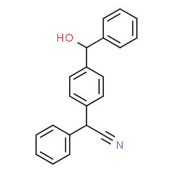 ChemSpider 2D Image | {4-[Hydroxy(phenyl)methyl]phenyl}(phenyl)acetonitrile | C21H17NO