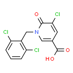 ChemSpider 2D Image | 5-Chloro-1-(2,6-dichlorobenzyl)-6-oxo-1,6-dihydro-3-pyridinecarboxylic acid | C13H8Cl3NO3