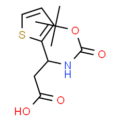 ChemSpider 2D Image | 3-tert-Butoxycarbonylamino-3-thiophen-2-yl-propionic acid | C12H17NO4S