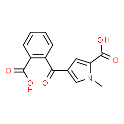 ChemSpider 2D Image | 4-(2-Carboxybenzoyl)-1-methyl-1H-pyrrole-2-carboxylic acid | C14H11NO5