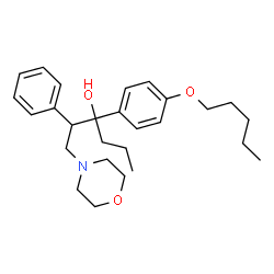 ChemSpider 2D Image | 1-(4-Morpholinyl)-3-[4-(pentyloxy)phenyl]-2-phenyl-3-hexanol | C27H39NO3
