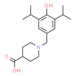 ChemSpider 2D Image | 1-(4-Hydroxy-3,5-diisopropylbenzyl)-4-piperidinecarboxylic acid | C19H29NO3