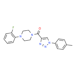 ChemSpider 2D Image | [4-(2-Fluorophenyl)-1-piperazinyl][1-(4-methylphenyl)-1H-1,2,3-triazol-4-yl]methanone | C20H20FN5O
