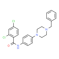 ChemSpider 2D Image | N-[4-(4-Benzyl-1-piperazinyl)phenyl]-2,4-dichlorobenzamide | C24H23Cl2N3O
