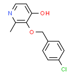 ChemSpider 2D Image | 3-[(4-Chlorobenzyl)oxy]-2-methyl-4-pyridinol | C13H12ClNO2