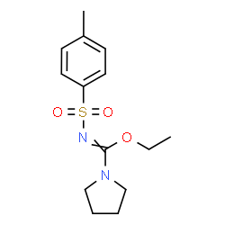 ChemSpider 2D Image | Ethyl N-(4-tolylsulfonyl)-1-pyrrolidinecarboximidate | C14H20N2O3S
