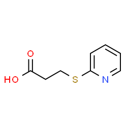 ChemSpider 2D Image | 3-(2-Pyridinylsulfanyl)propanoic acid | C8H9NO2S