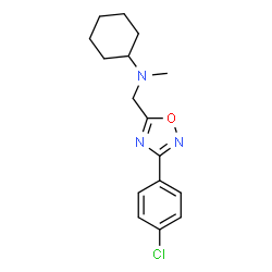 ChemSpider 2D Image | N-{[3-(4-Chlorophenyl)-1,2,4-oxadiazol-5-yl]methyl}-N-methylcyclohexanamine | C16H20ClN3O