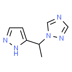 ChemSpider 2D Image | 1-[1-(1H-Pyrazol-3-yl)ethyl]-1H-1,2,4-triazole | C7H9N5