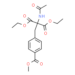 ChemSpider 2D Image | Diethyl acetamido[4-(methoxycarbonyl)benzyl]malonate | C18H23NO7