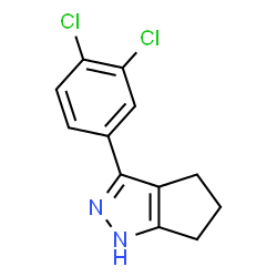 ChemSpider 2D Image | 3-(3,4-Dichlorophenyl)-1,4,5,6-tetrahydrocyclopenta[c]pyrazole | C12H10Cl2N2