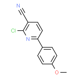 ChemSpider 2D Image | 2-Chloro-6-(4-methoxyphenyl)nicotinonitrile | C13H9ClN2O