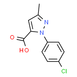 ChemSpider 2D Image | 3-Methyl-1-(4-Chloro phenyl)pyrazole-5-carboxylic acid | C11H9ClN2O2