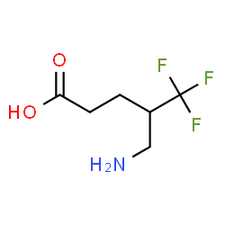 ChemSpider 2D Image | 4-(Aminomethyl)-5,5,5-trifluoropentanoic acid | C6H10F3NO2