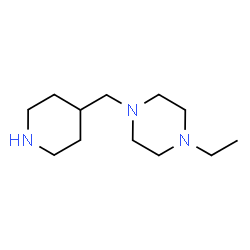 ChemSpider 2D Image | 1-Ethyl-4-(4-piperidinylmethyl)piperazine | C12H25N3