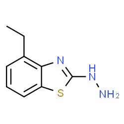ChemSpider 2D Image | 4-Ethyl-2-hydrazinylbenzothiazole | C9H11N3S