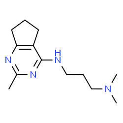 ChemSpider 2D Image | N,N-Dimethyl-N'-(2-methyl-6,7-dihydro-5H-cyclopenta[d]pyrimidin-4-yl)-1,3-propanediamine | C13H22N4