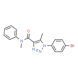 ChemSpider 2D Image | 1-(4-Bromophenyl)-N,5-dimethyl-N-phenyl-1H-1,2,3-triazole-4-carboxamide | C17H15BrN4O