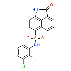 ChemSpider 2D Image | N-(2,3-Dichlorophenyl)-2-oxo-1,2-dihydrobenzo[cd]indole-6-sulfonamide | C17H10Cl2N2O3S