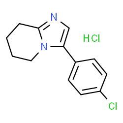 ChemSpider 2D Image | 3-(4-Chlorophenyl)-5,6,7,8-tetrahydroimidazo[1,2-a]pyridine hydrochloride (1:1) | C13H14Cl2N2