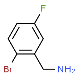 ChemSpider 2D Image | 2-Bromo-5-fluorobenzenemethanamine | C7H7BrFN