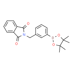 ChemSpider 2D Image | 2-(3-(4,4,5,5-Tetramethyl-1,3,2-dioxaborolan-2-yl)benzyl)isoindoline-1,3-dione | C21H22BNO4