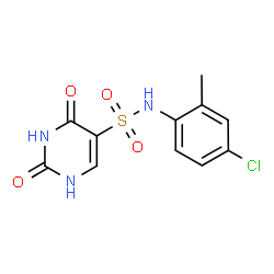 ChemSpider 2D Image | N-(4-Chloro-2-methylphenyl)-2,4-dioxo-1,2,3,4-tetrahydro-5-pyrimidinesulfonamide | C11H10ClN3O4S