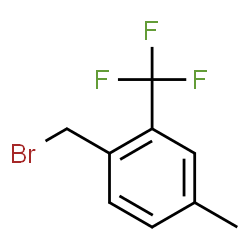 ChemSpider 2D Image | 1-(Bromomethyl)-4-methyl-2-(trifluoromethyl)benzene | C9H8BrF3