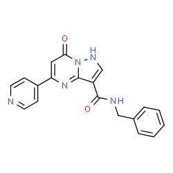 ChemSpider 2D Image | N-Benzyl-7-oxo-5-(4-pyridinyl)-1,7-dihydropyrazolo[1,5-a]pyrimidine-3-carboxamide | C19H15N5O2