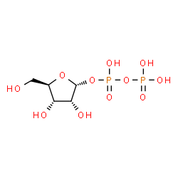 ChemSpider 2D Image | alpha-D-Ribose 1-diphosphate | C5H12O11P2