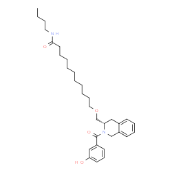 ChemSpider 2D Image | N-Butyl-11-{[(3S)-2-(3-hydroxybenzoyl)-1,2,3,4-tetrahydro-3-isoquinolinyl]methoxy}undecanamide | C32H46N2O4