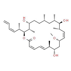 ChemSpider 2D Image | (3Z,5E,7R,8S,10S,11Z,13S,14R,15S,17S,20R,21S,22S)-22-[(2S,3Z)-3,5-Hexadien-2-yl]-8,14,20-trihydroxy-10-methoxy-7,13,15,17,21-pentamethyloxacyclodocosa-3,5,11-trien-2-one | C33H54O6