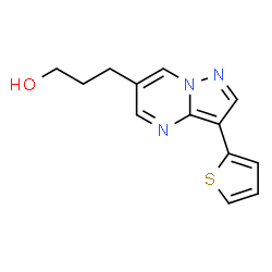 ChemSpider 2D Image | 3-[3-(2-Thienyl)pyrazolo[1,5-a]pyrimidin-6-yl]-1-propanol | C13H13N3OS