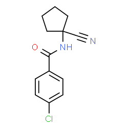 ChemSpider 2D Image | 4-Chlor-N-(1-cyancyclopentyl)benzamid | C13H13ClN2O