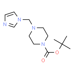 ChemSpider 2D Image | tert-butyl 4-(1H-imidazol-1-ylmethyl)piperazine-1-carboxylate | C13H22N4O2