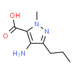 ChemSpider 2D Image | 4-Amino-1-methyl-3-propyl-1H-pyrazole-5-carboxylic acid | C8H13N3O2