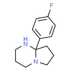 ChemSpider 2D Image | 8a-(4-Fluorphenyl)octahydropyrrolo[1,2-a]pyrimidin | C13H17FN2