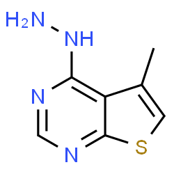 ChemSpider 2D Image | 4-HYDRAZINO-5-METHYLTHIENO[2,3-D]PYRIMIDINE | C7H8N4S