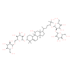 ChemSpider 2D Image | (8xi,11alpha,13xi,17xi,20xi)-1-{[6-O-(beta-D-Glucopyranosyl)-beta-D-glucopyranosyl]oxy}-11,25-dihydroxy-9,10,14-trimethyl-4,9-cyclo-9,10-secocholest-5-en-24-yl 2-O-beta-D-glucopyranosyl-beta-D-glucopy
ranoside | C54H92O24