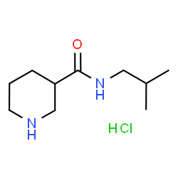 ChemSpider 2D Image | N-Isobutyl-3-piperidinecarboxamide hydrochloride (1:1) | C10H21ClN2O