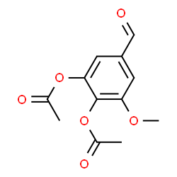 ChemSpider 2D Image | 5-Formyl-3-methoxy-1,2-phenylene diacetate | C12H12O6