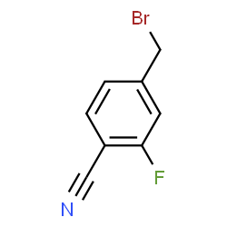 ChemSpider 2D Image | 4-(Bromomethyl)-2-fluorobenzonitrile | C8H5BrFN