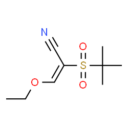 ChemSpider 2D Image | 2-(TERT-BUTYLSULFONYL)-3-ETHOXYACRYLONITRILE | C9H15NO3S