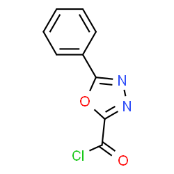 ChemSpider 2D Image | 5-PHENYL-1,3,4-OXADIAZOLE-2-CARBONYL CHLORIDE | C9H5ClN2O2