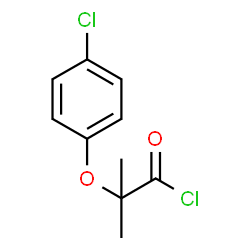 ChemSpider 2D Image | 2-(4-Chlorophenoxy)-2-methylpropanoyl chloride | C10H10Cl2O2