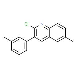 ChemSpider 2D Image | 2-Chloro-6-methyl-3-(3-methylphenyl)quinoline | C17H14ClN